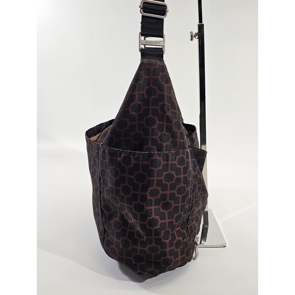 Baggallini Brown Geometric Lightweight Canvas Crossbody Purse Shoulder Bag EUC - Picture 7 of 15